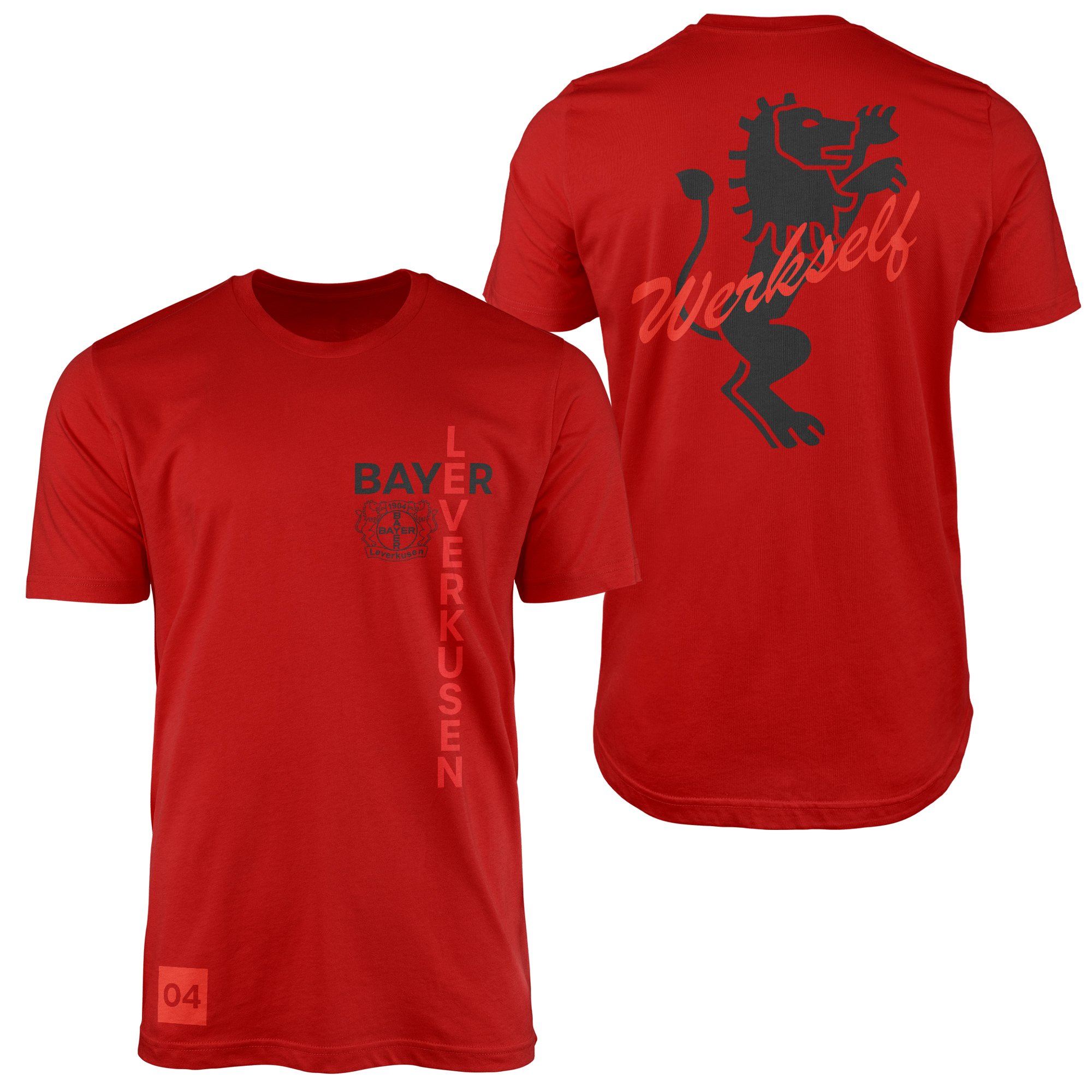 Bayer 04 Leverkusen Werkself Edition Tişört S - Kırmızı