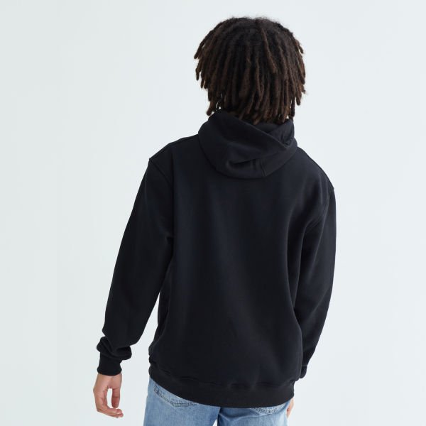Baskısız Düz Casual Hoodie XXL - Siyah