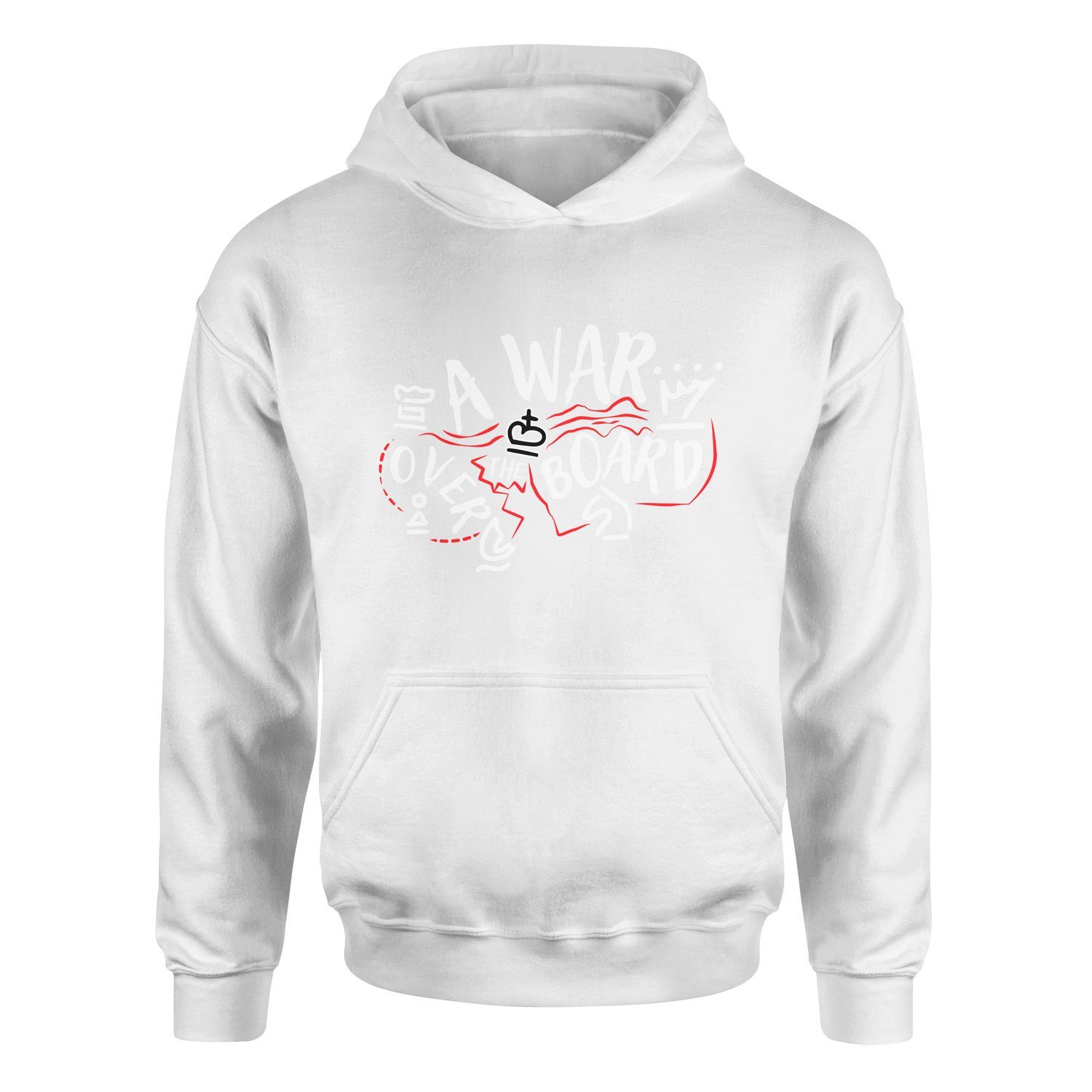 A War Over The Board Whites Hoodie L - Beyaz