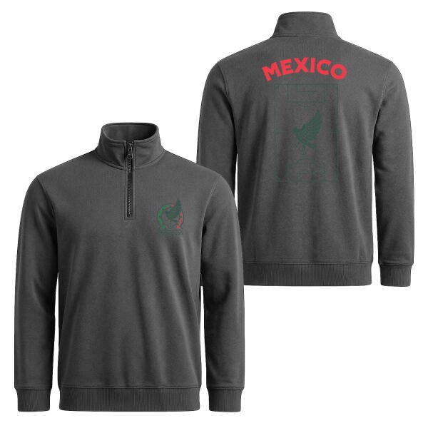 Meksika Dünya Kupası 2026 Yarım Fermuarlı Sweatshirt XL - Füme