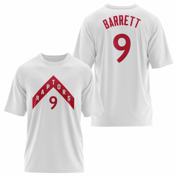 RJ Barrett 9 Raptors Jersey Oversize Tişört M - Beyaz