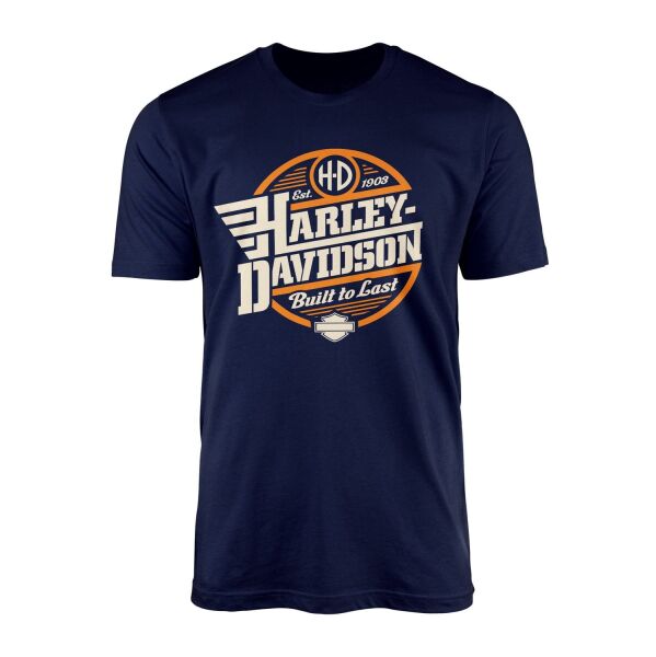 Harley-Davidson Built to Last Tişört L - İndigo Mavisi