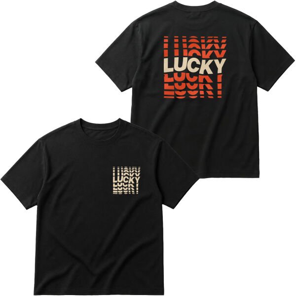 Lucky Oversize Tişört S - Siyah