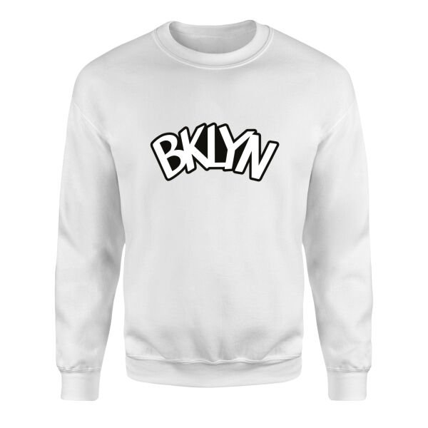 BKLYN Sweatshirt M - Beyaz