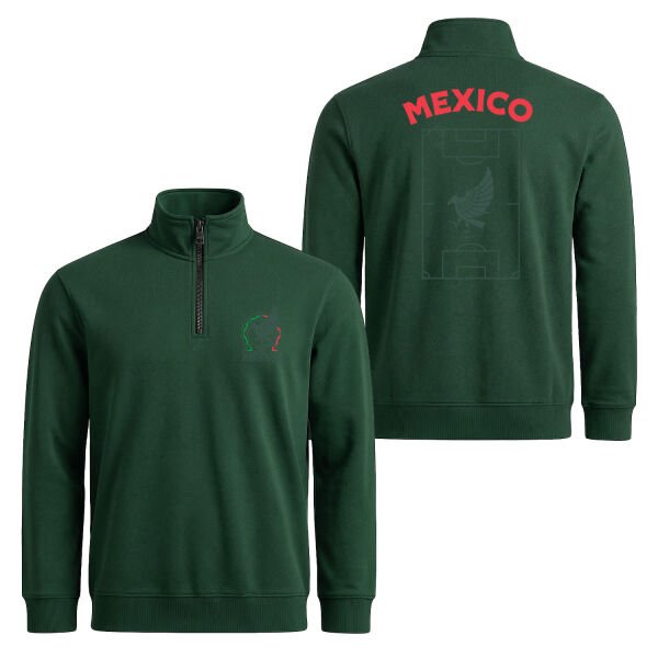 Meksika Dünya Kupası 2026 Yarım Fermuarlı Sweatshirt M - Nefti Yeşili