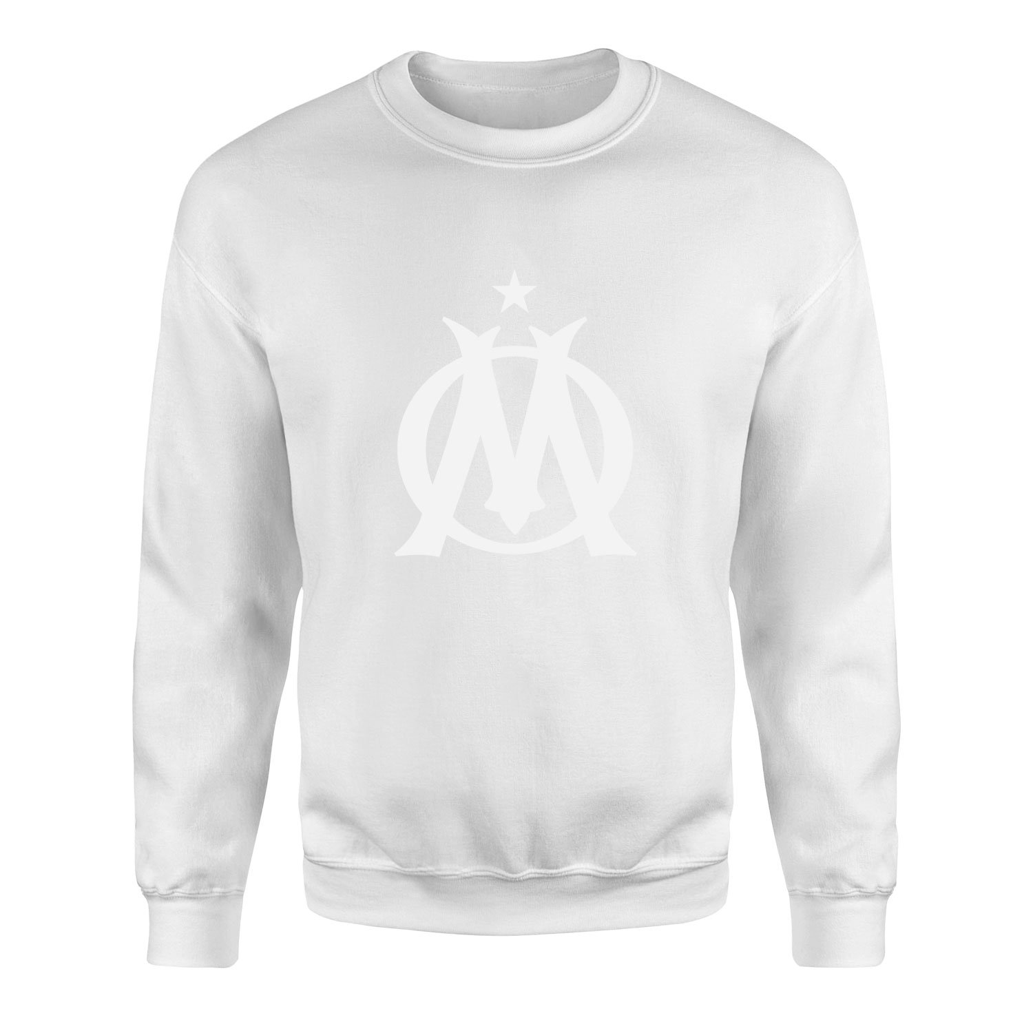 Olympique de Marseille Vainqueur Shield Sweatshirt S - Beyaz
