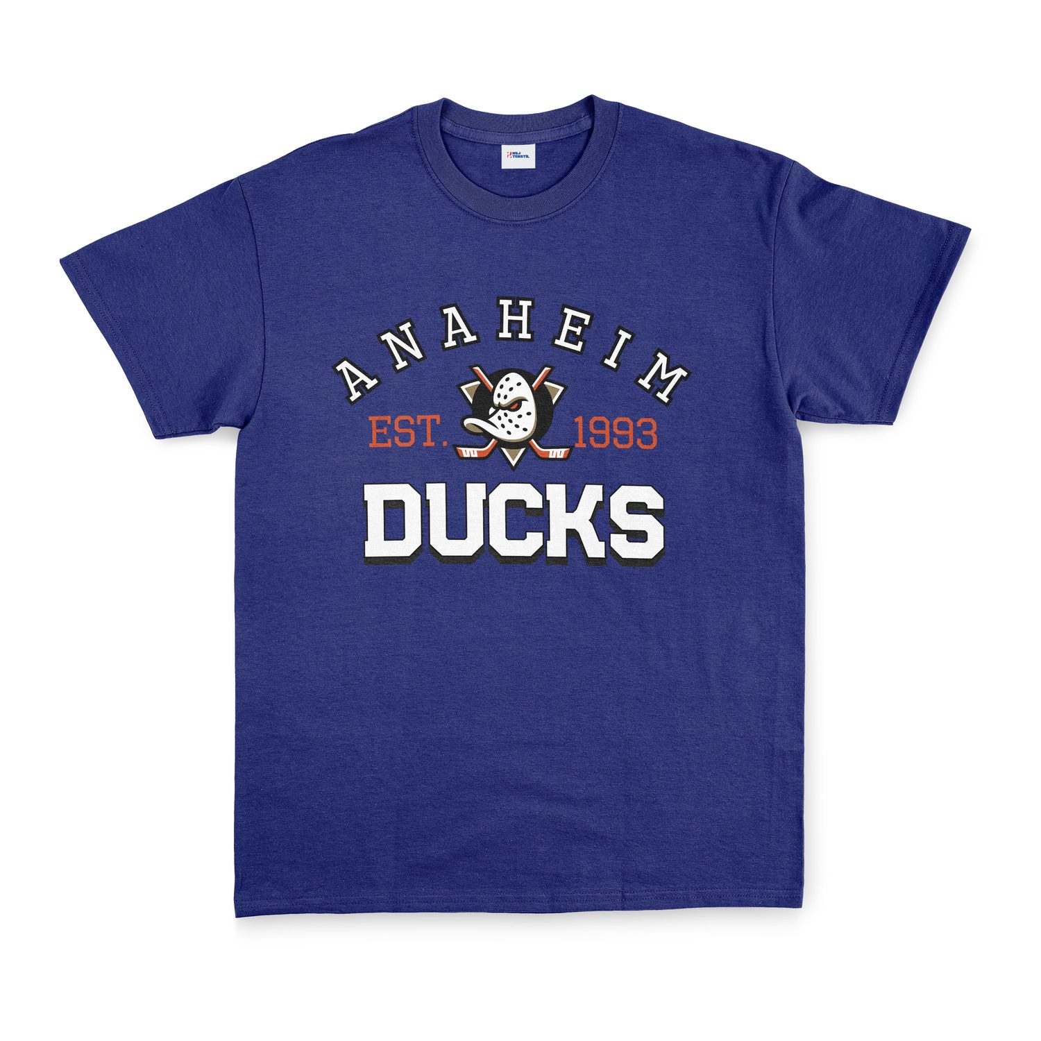 Anaheim Ducks EST. 1993 Tişört L - İndigo Mavisi