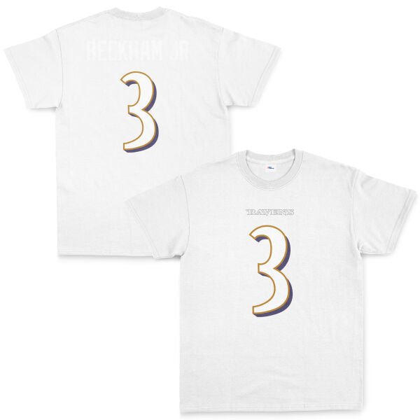 Odell Beckham Jr. Baltimore Ravens Tişört XXL - Beyaz