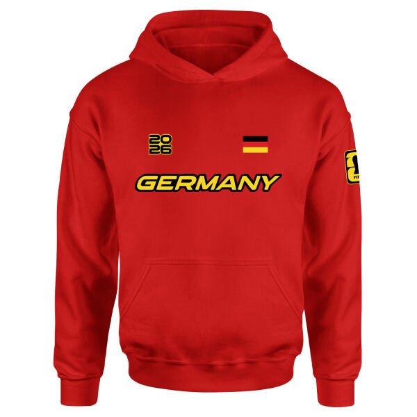 Almanya 2026 Hoodie M - Kırmızı