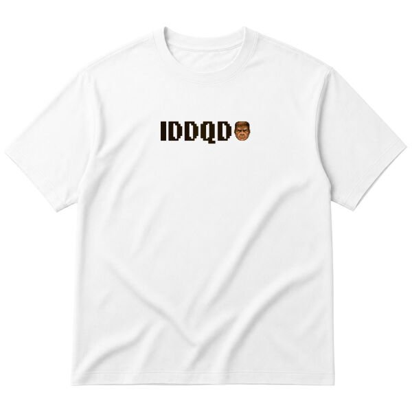 IDDQD | DOOM Oversize Tişört L - Beyaz