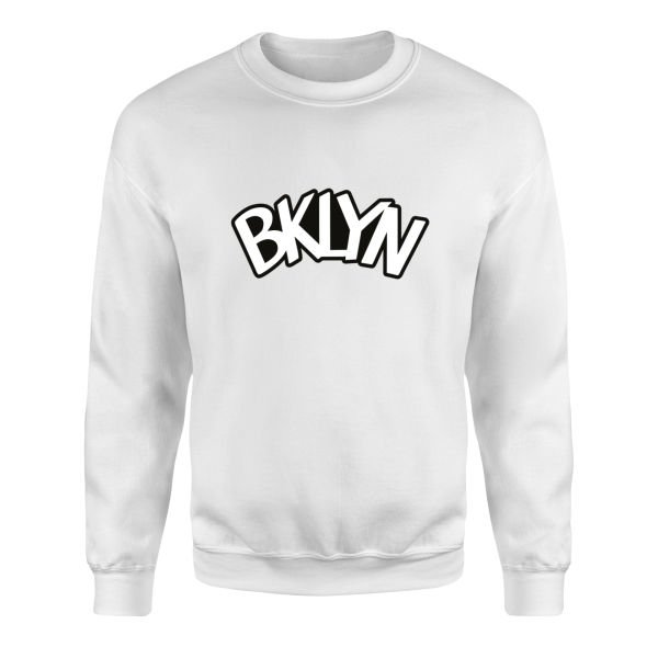 BKLYN Sweatshirt L - Beyaz
