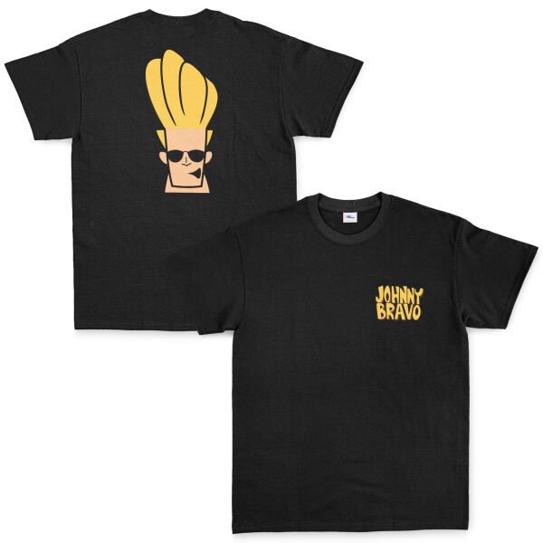 Woah Mamma | Johnny Bravo Tişört L - Siyah