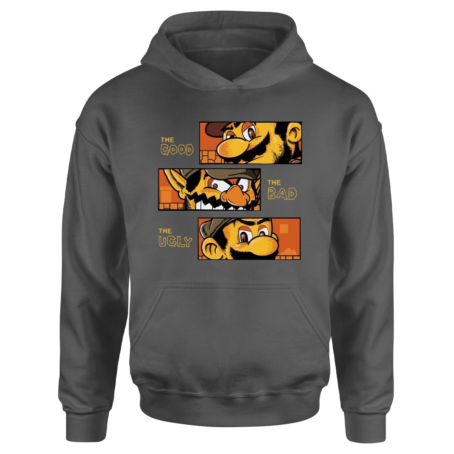 Mario Bros The Good, Bad & Ugly Hoodie S - Füme