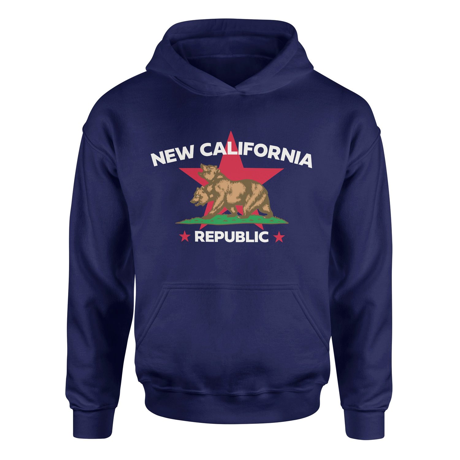 New California Republic Premium Hoodie L - İndigo Mavisi