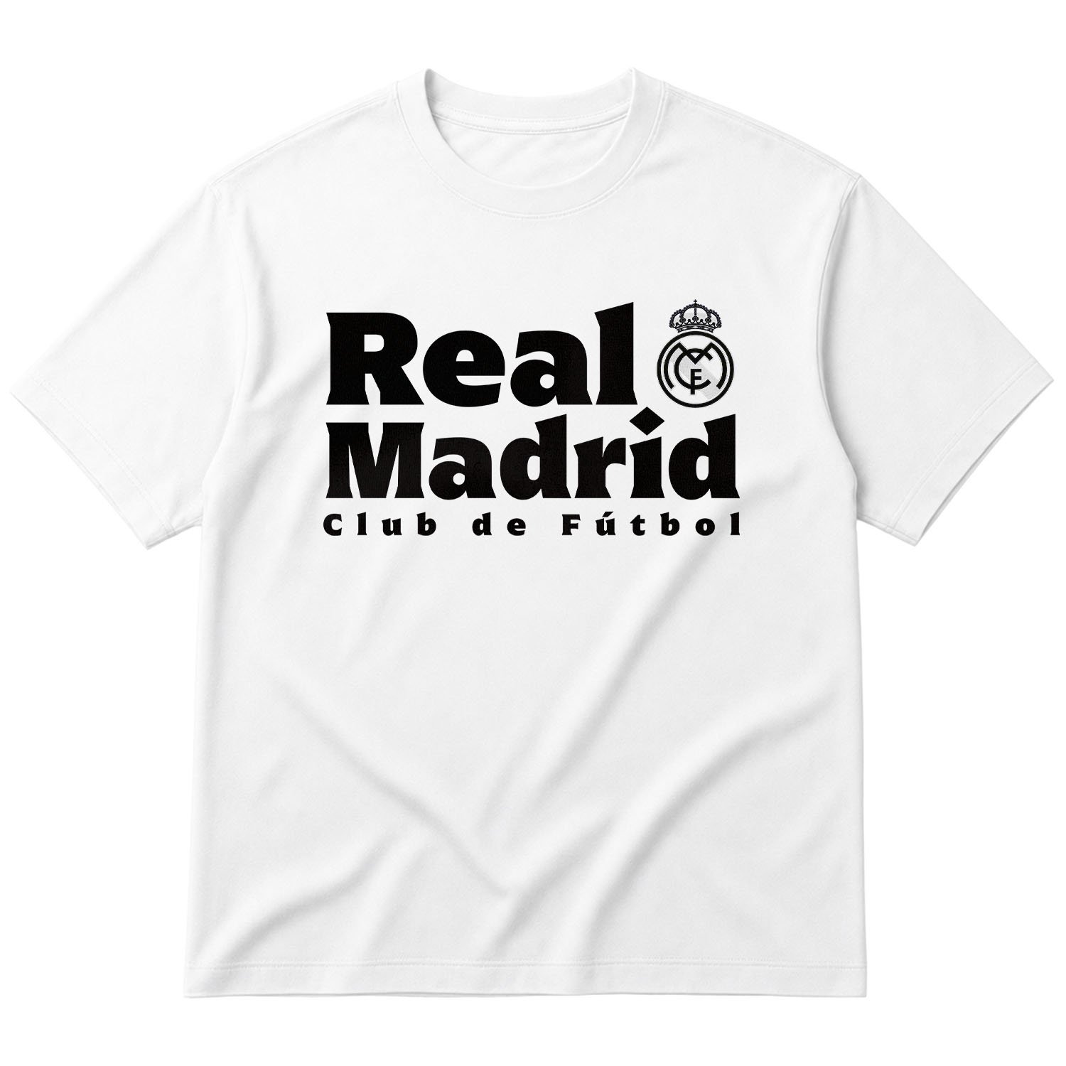 Real Madrid Club de Futbol Oversize Tişört S - Beyaz