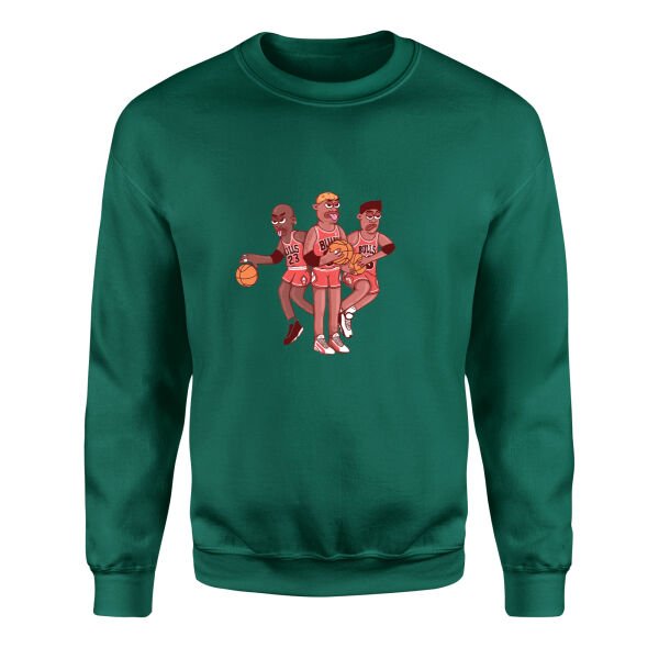 Jordan, Pippen, Rodman II Sweatshirt XL - Nefti Yeşili