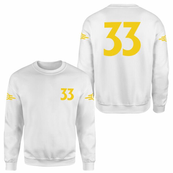 Vault 33 Dweller | Fallout Dweller Edition Sweatshirt S - Beyaz