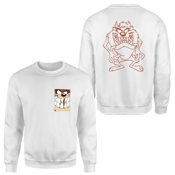 Tazmanya Canavarı Sweatshirt XL - Beyaz