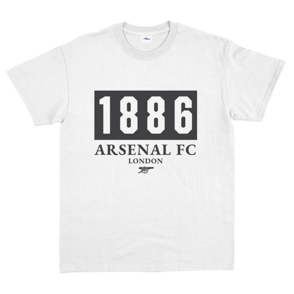 Arsenal Football Club 1886 Tişört S - Beyaz