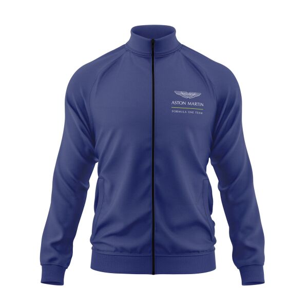 Aston Martin Racing Fermuarlı Sweatshirt XL - İndigo Mavisi