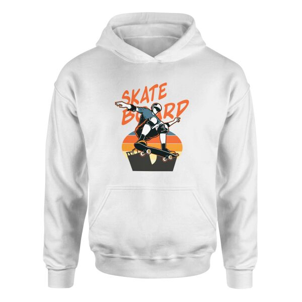 Skateboard Hoodie S - Beyaz