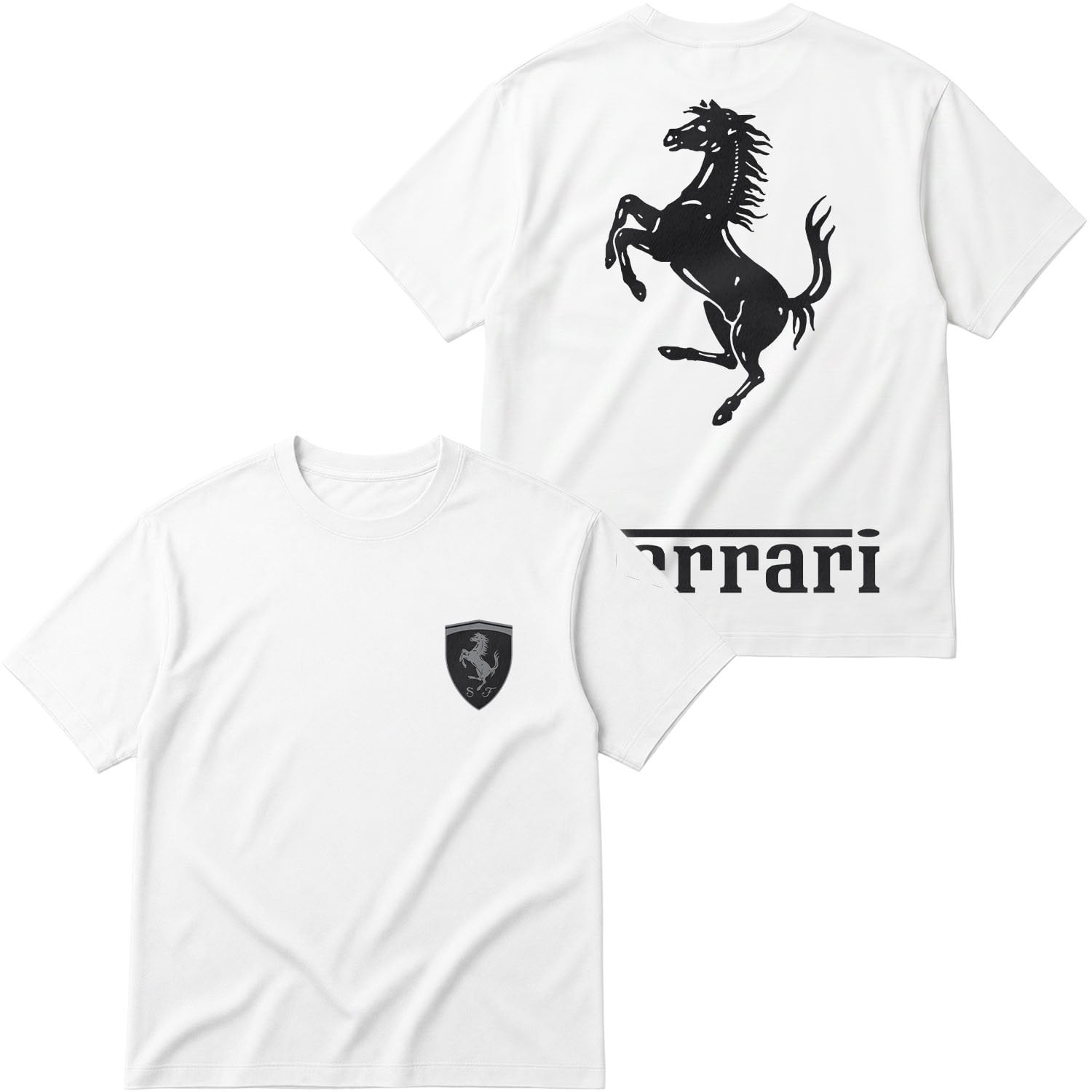Ferrari Muted Black Premium Oversize Tişört