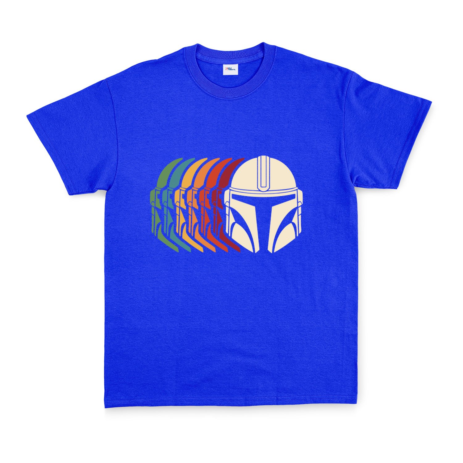 Mando Helmet Gradient Tişört L - Mavi