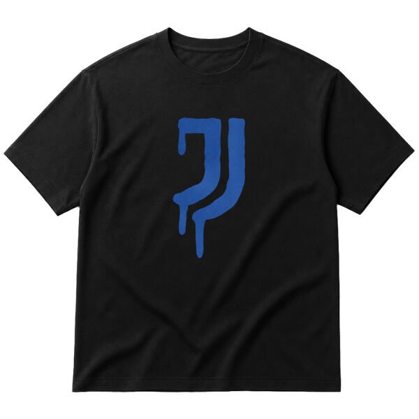 Juventus Acid Blue Oversize Tişört L - Siyah