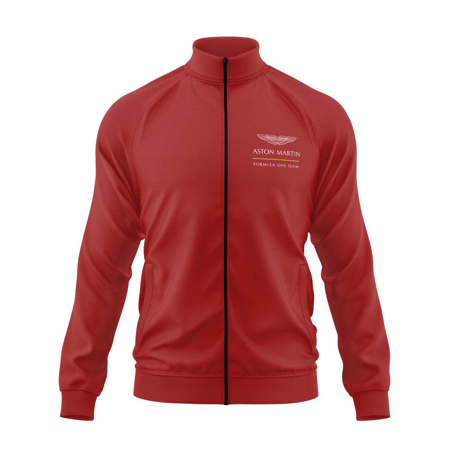 Aston Martin Racing Fermuarlı Sweatshirt S - Kırmızı