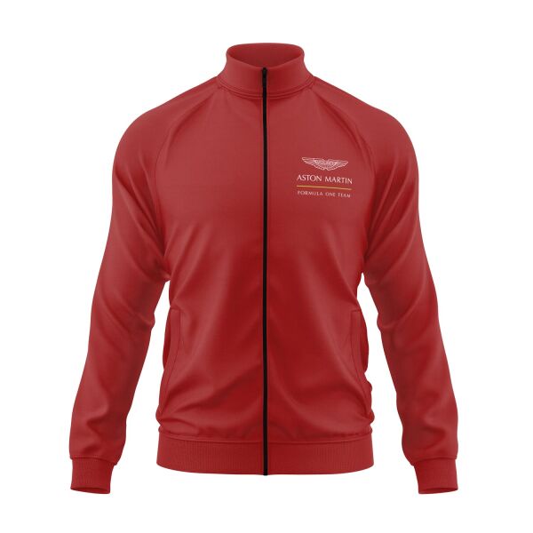 Aston Martin Racing Fermuarlı Sweatshirt S - Kırmızı