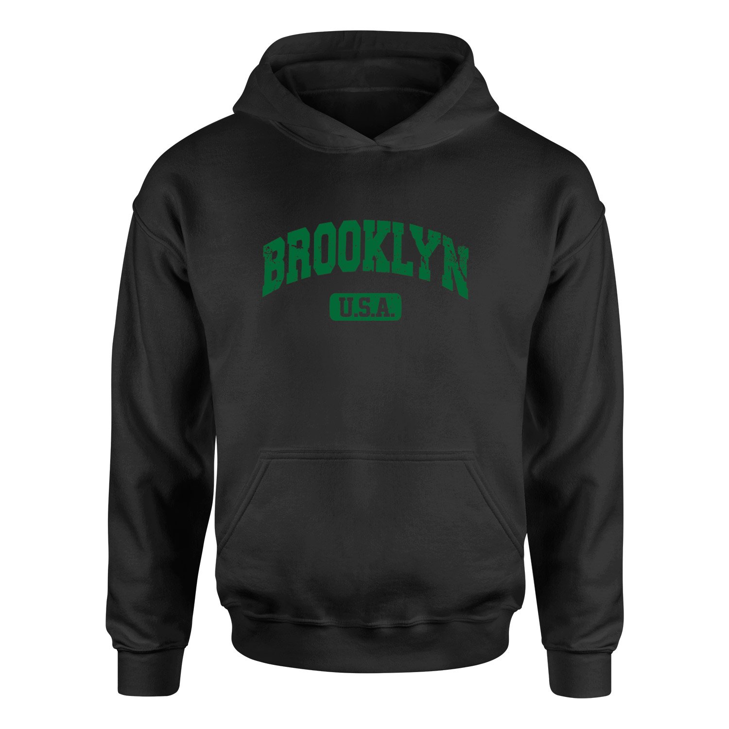 Brooklyn, USA Hoodie L - Siyah