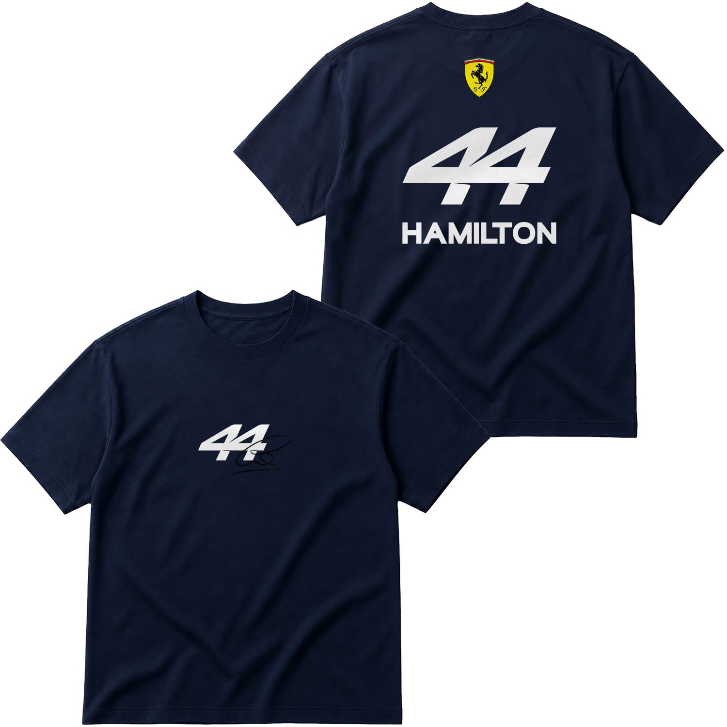 Lewis Hamilton 44 Signature Oversize Tişört M - İndigo Mavisi