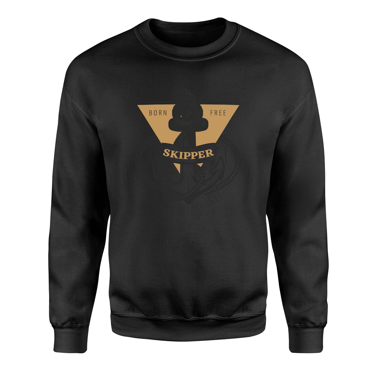 Skipper Denizci Sweatshirt XL - Siyah