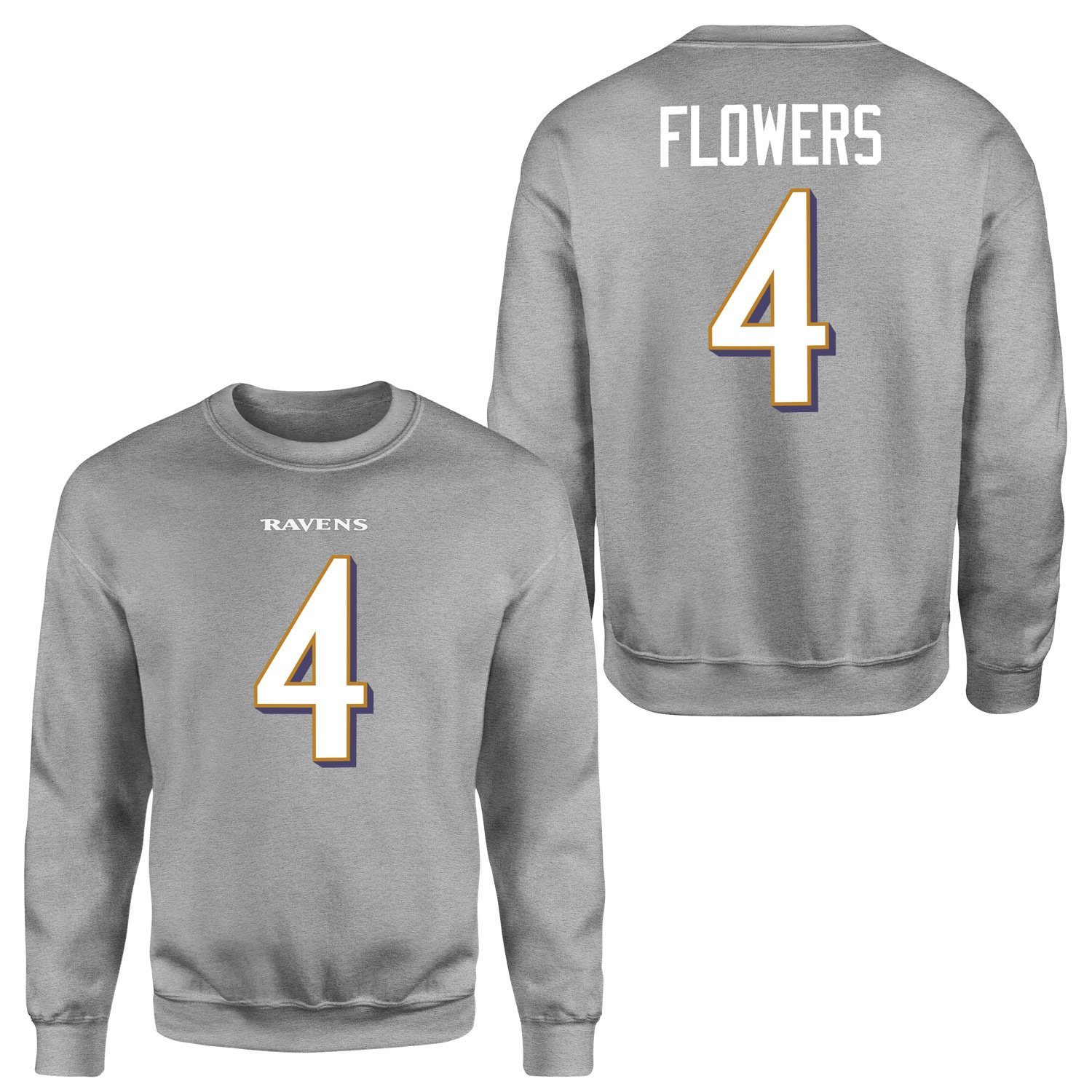 Zay Flowers Baltimore Ravens Sweatshirt L - Gri