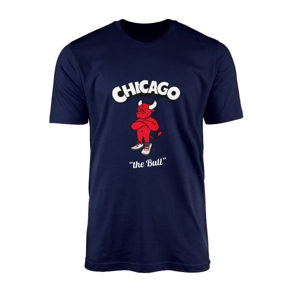 Chicago Cartoon Tişört M - İndigo Mavisi