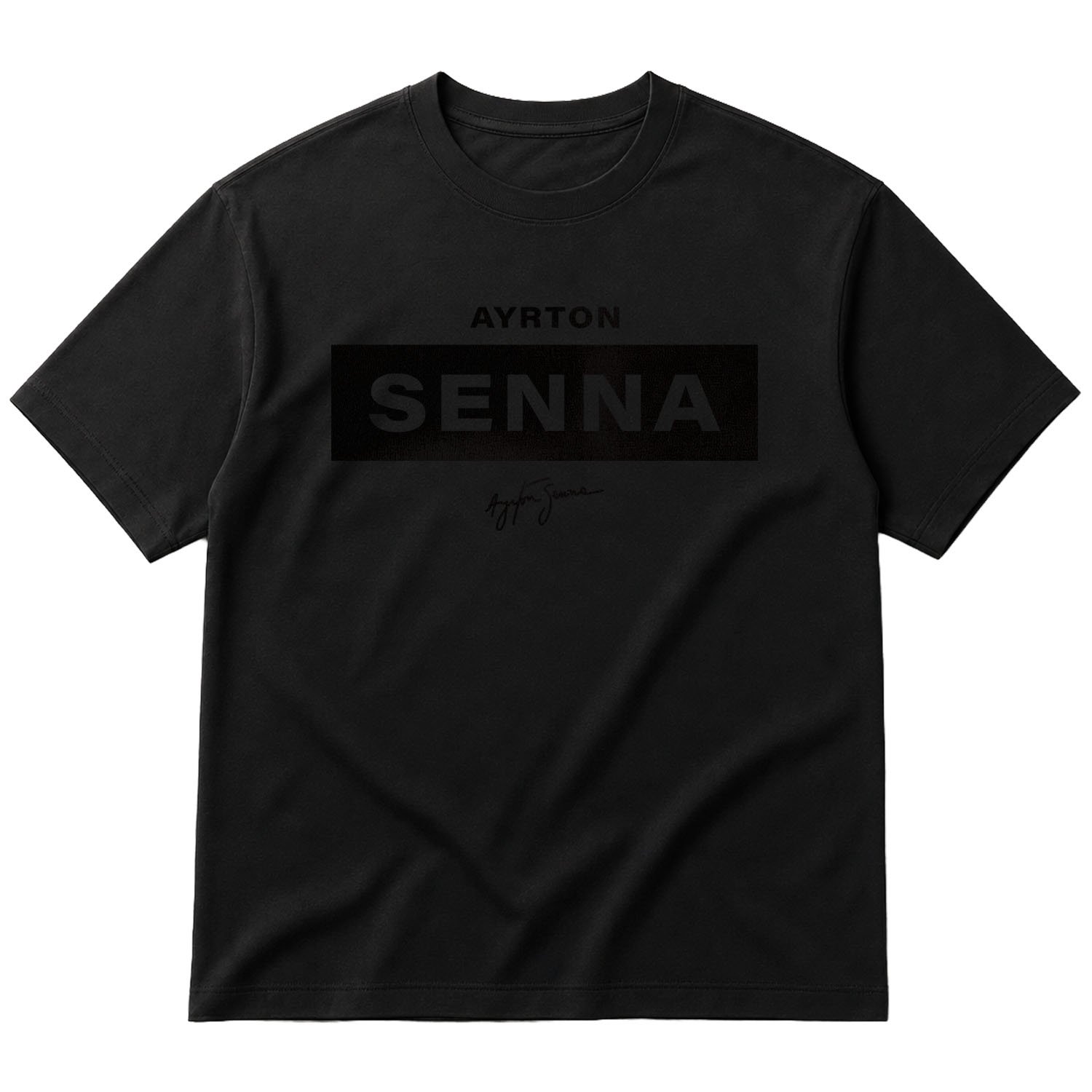 Ayrton Senna Oversize Tişört XL - Siyah