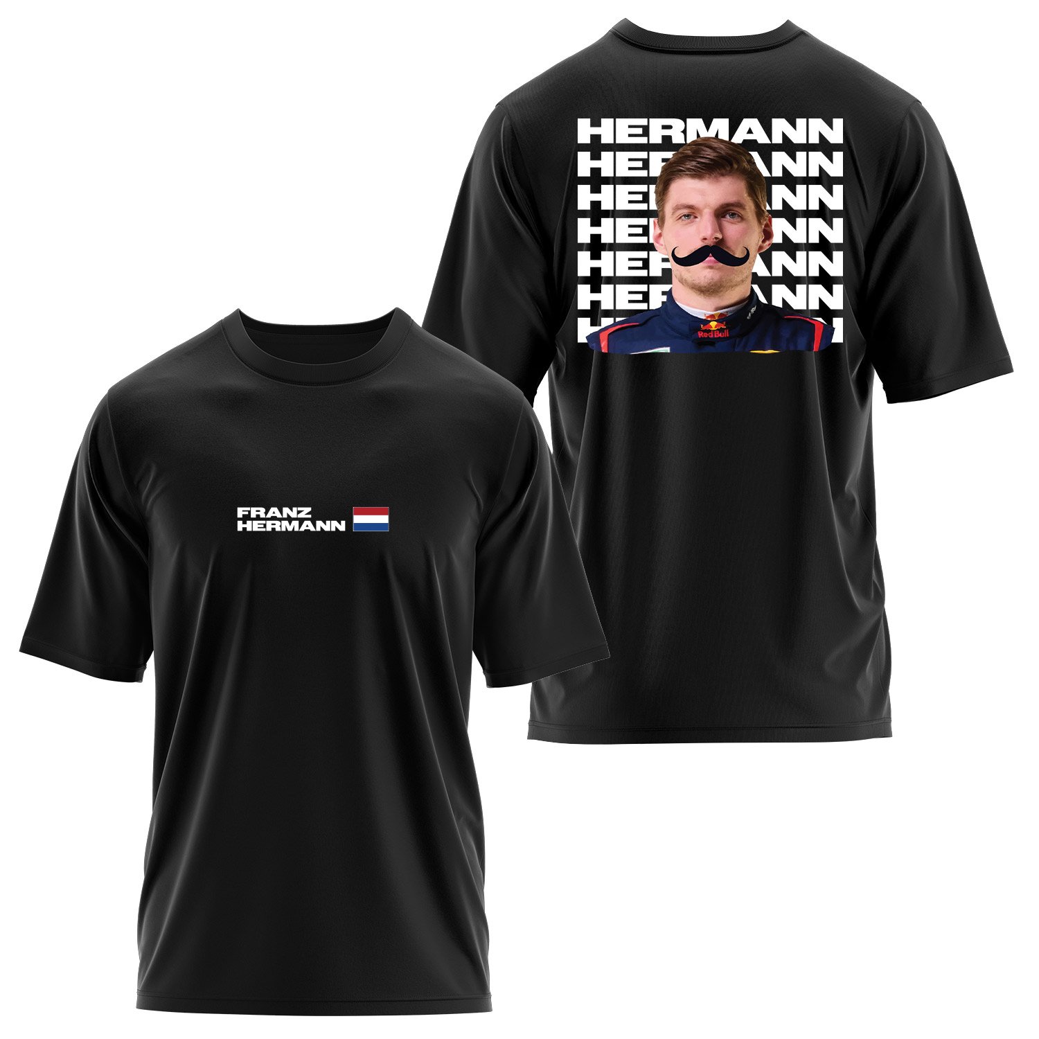 Franz Hermann Red Bull Driver Oversize Tişört S - Siyah