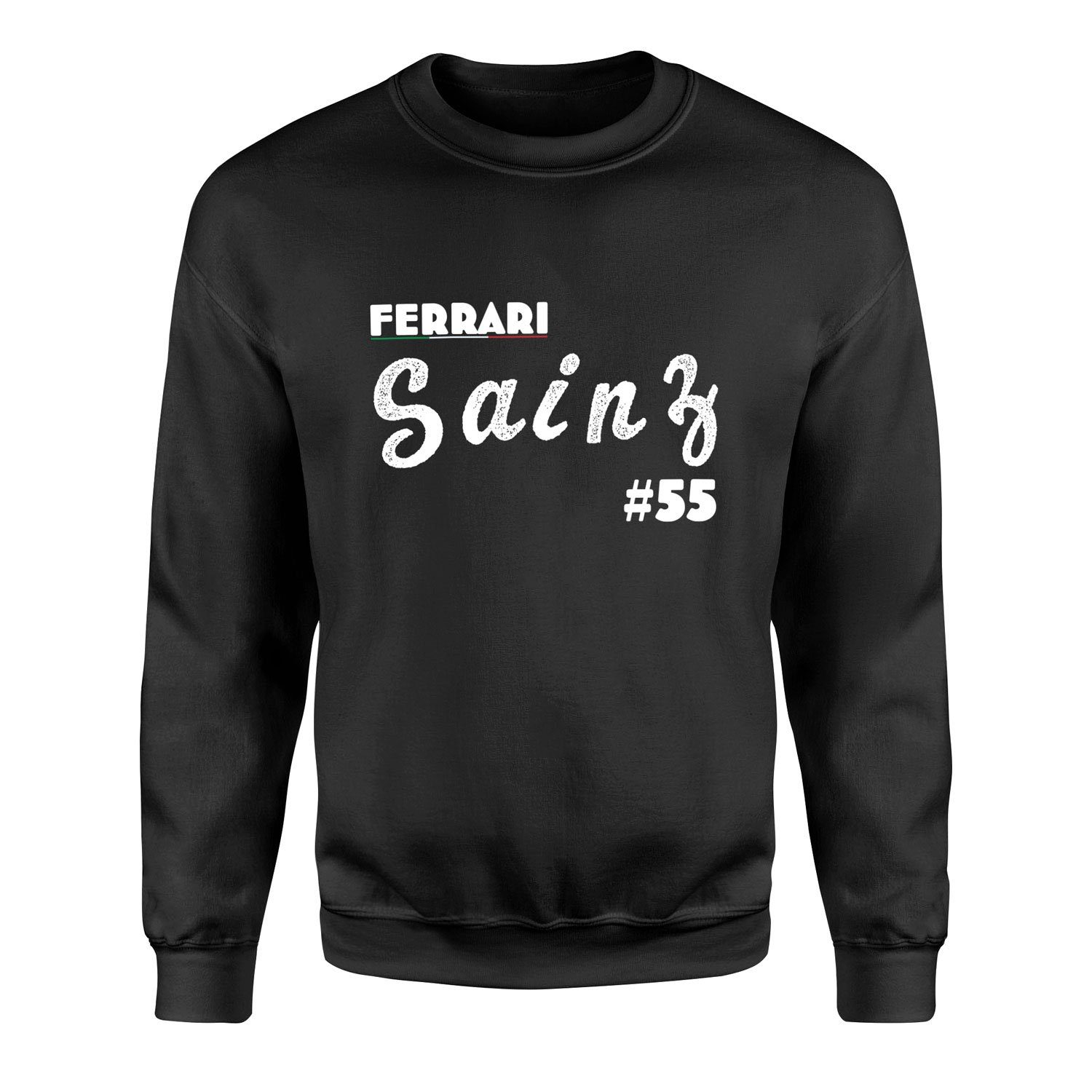 Carlos Sainz Cursive Illustration Sweatshirt L - Siyah