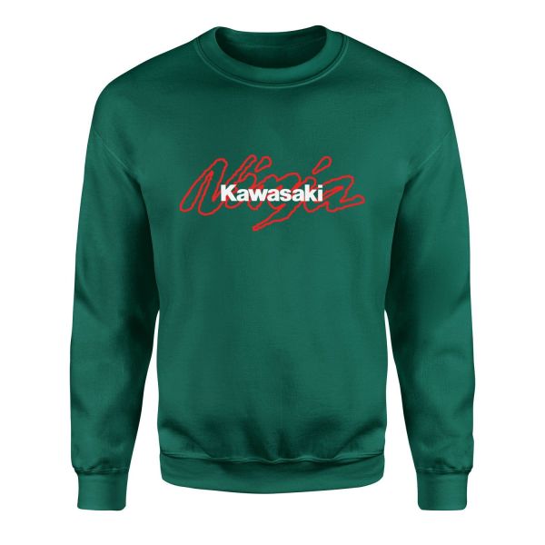 Kawasaki Ninja Power Sweatshirt S - Nefti Yeşili