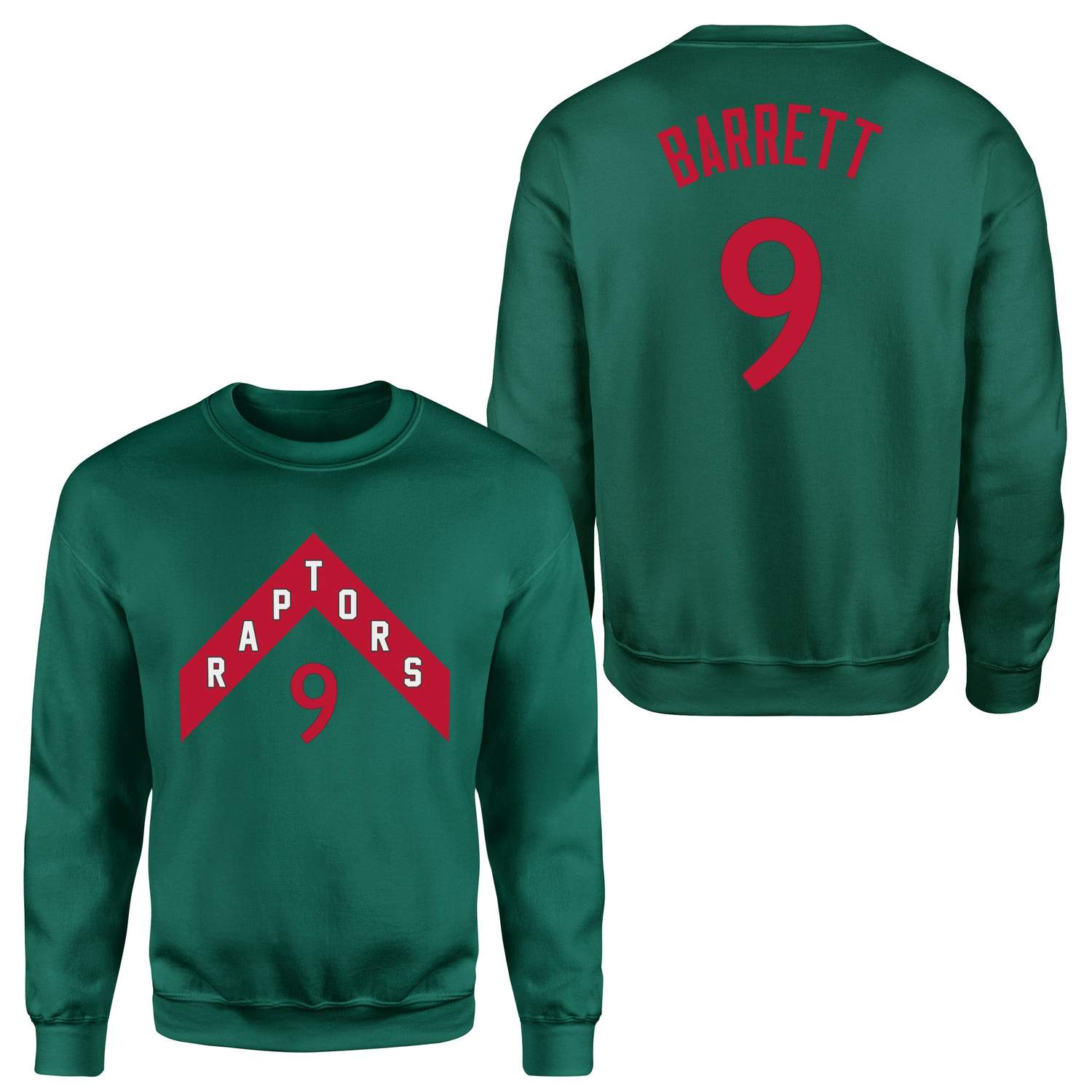 RJ Barrett 9 Raptors Jersey Sweatshirt XXL - Nefti Yeşili