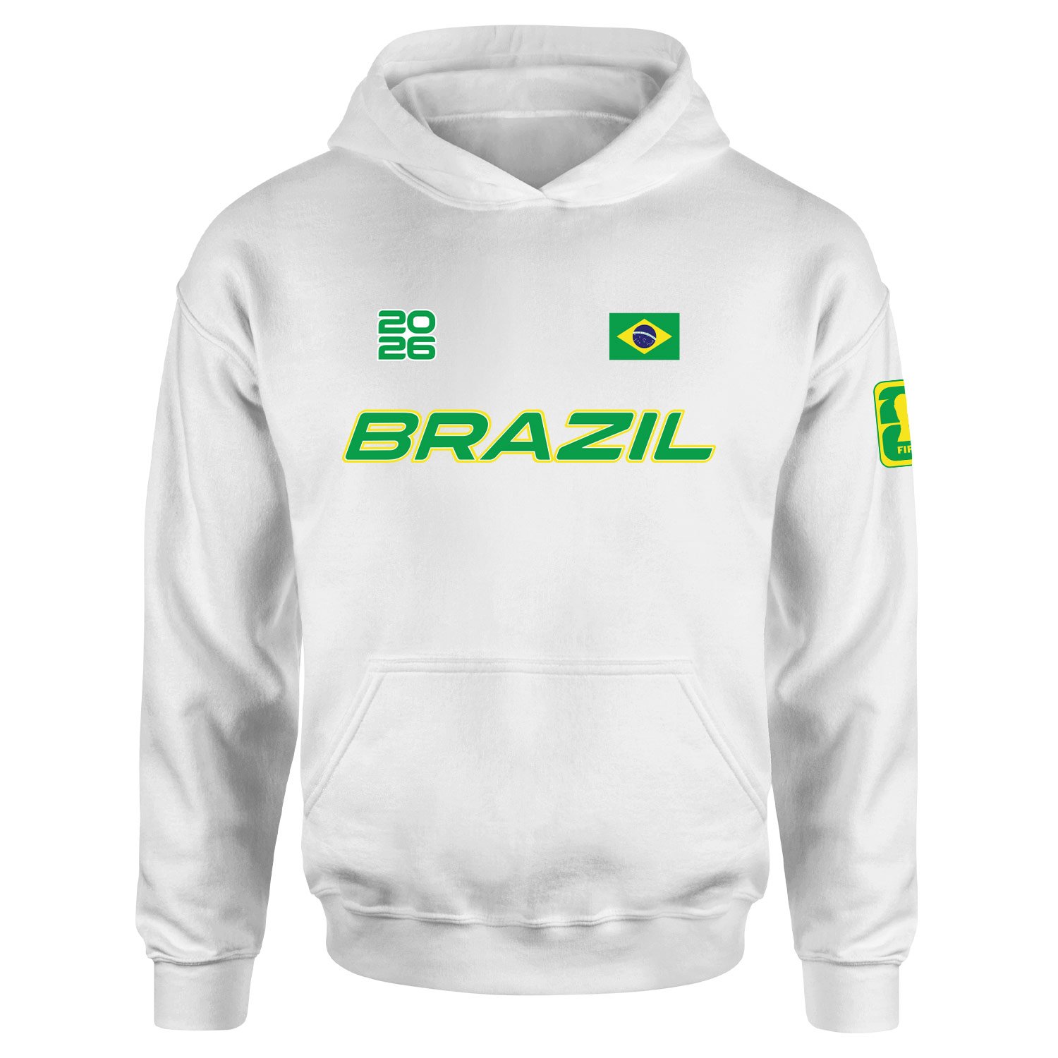 Brezilya 2026 Hoodie L - Beyaz