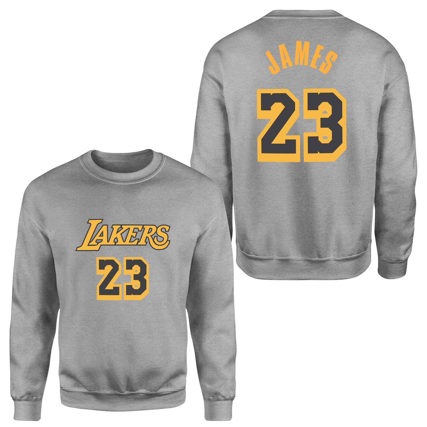 LeBron James 23 Lakers Black Sweatshirt S - Gri