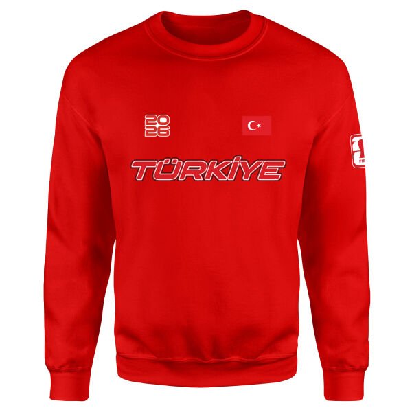 Türkiye 2026 Sweatshirt M - Kırmızı