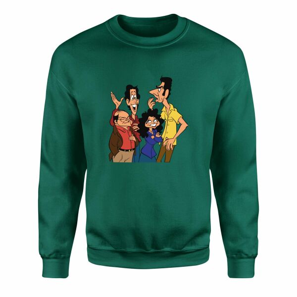 Friends of Seinfeld Sweatshirt S - Nefti Yeşili