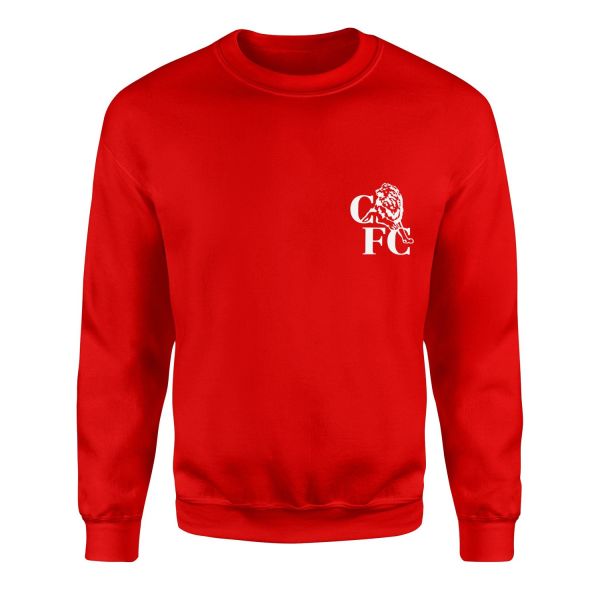 Chelsea FC Retro Icon Sweatshirt S - Kırmızı