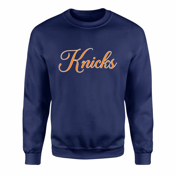 Knicks Cursive Sweatshirt XL - İndigo Mavisi