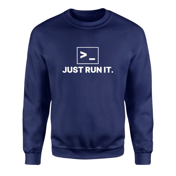 Just Run It. Sweatshirt S - İndigo Mavisi