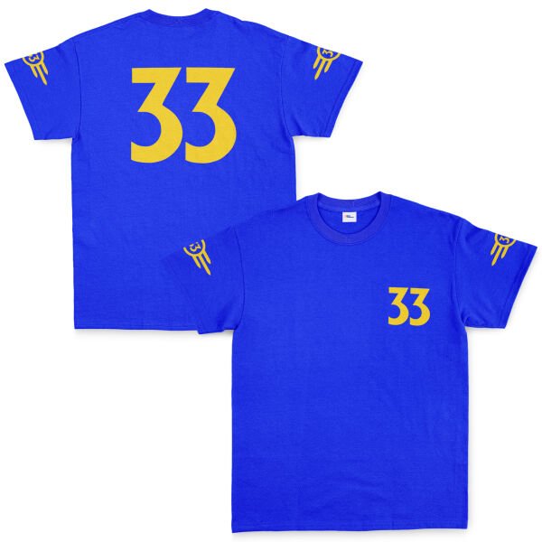 Vault 33 Dweller | Fallout Dweller Edition Tişört XXL - Mavi