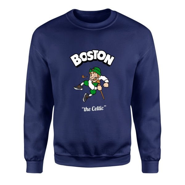 Celtics Cartoon Sweatshirt XL - İndigo Mavisi