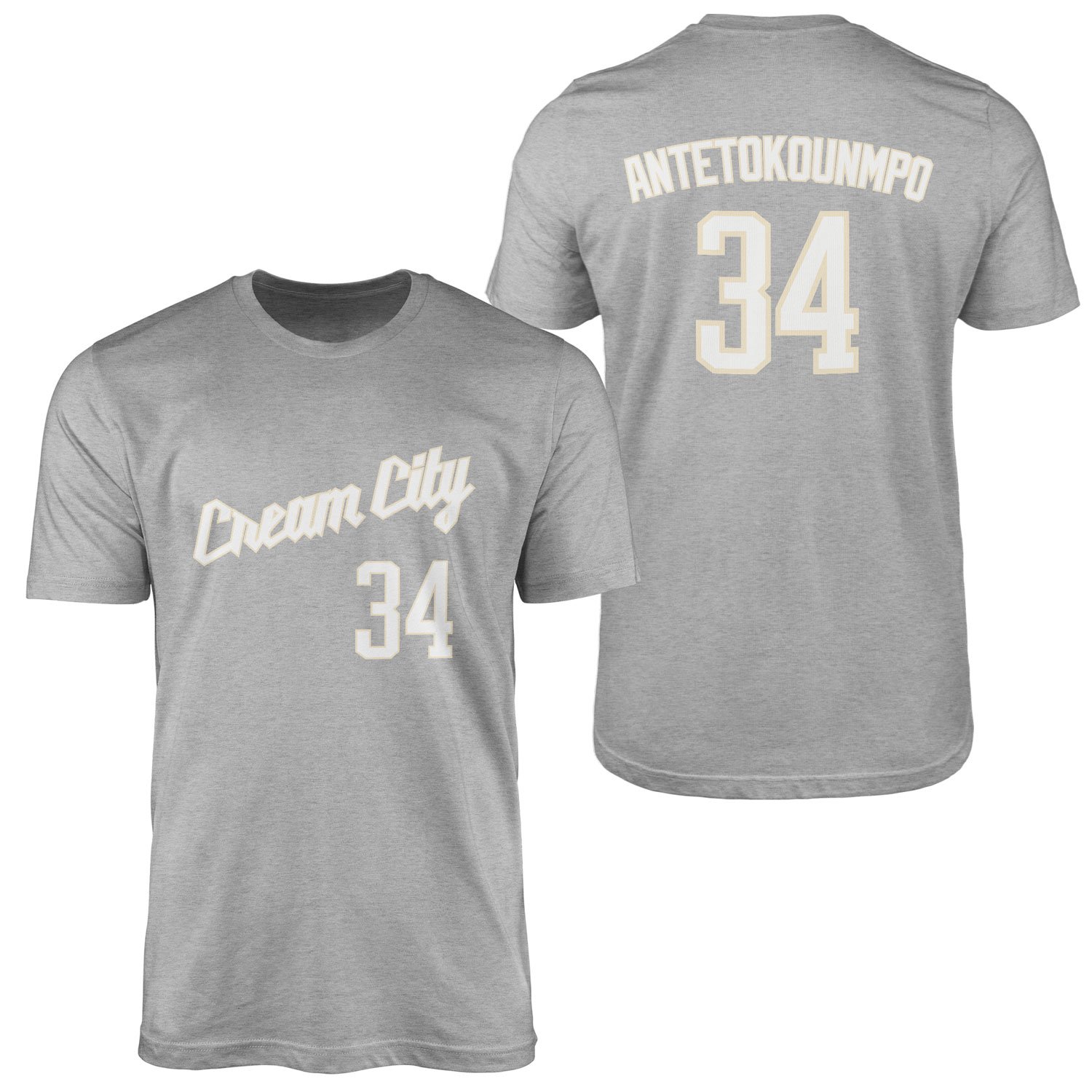 Giannis Antetokounmpo Milwaukee Forma Tişört L - Gri